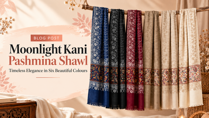 Moonlight Kani Pashmina Shawl: Timeless Elegance in Six Beautiful Colours