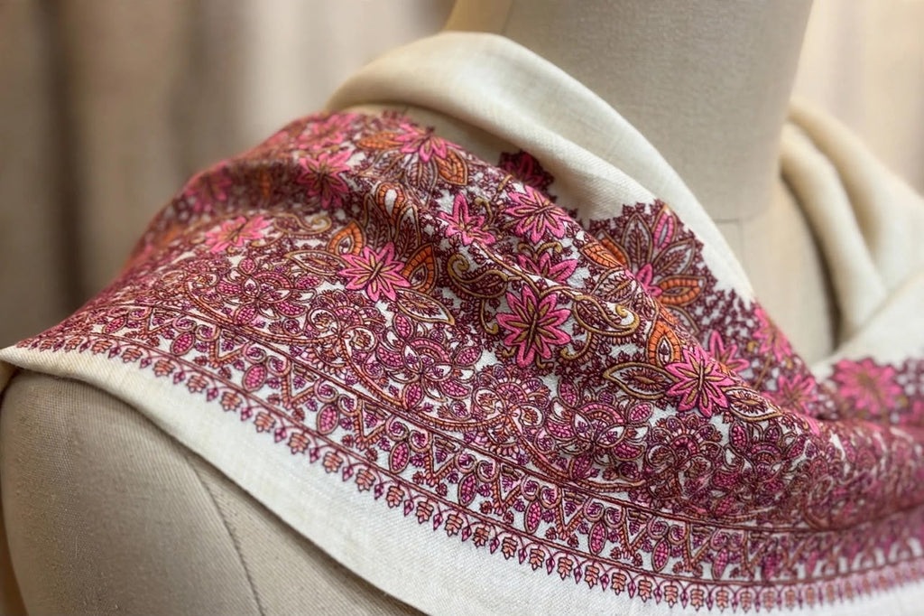 Kashmiri Embroidered Pashmina Shawl