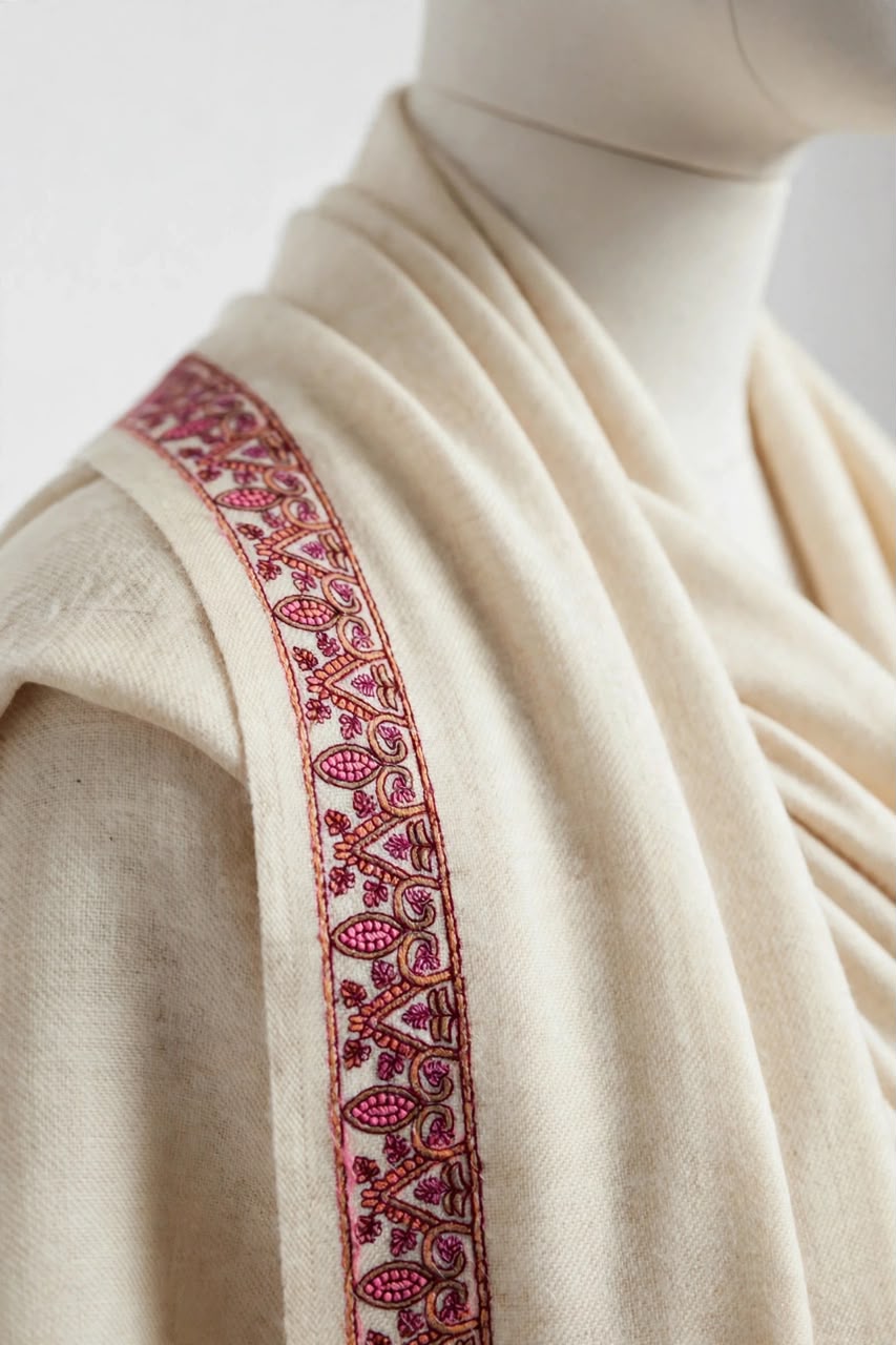 Kashmiri Embroidered Pashmina Shawl