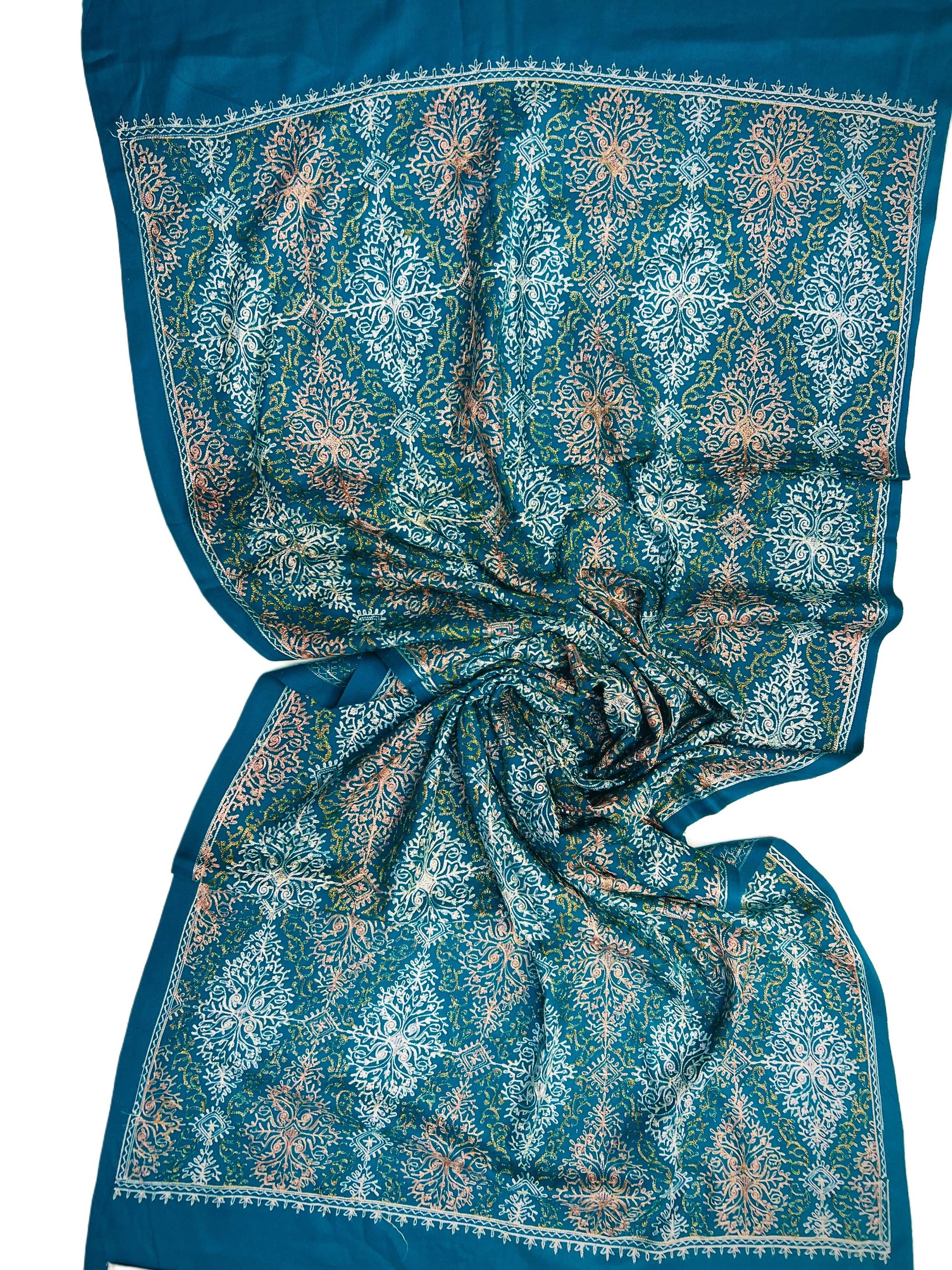 Zic Nalki Ari Jaal Pashmina - Kashmiri Stole (Staller)