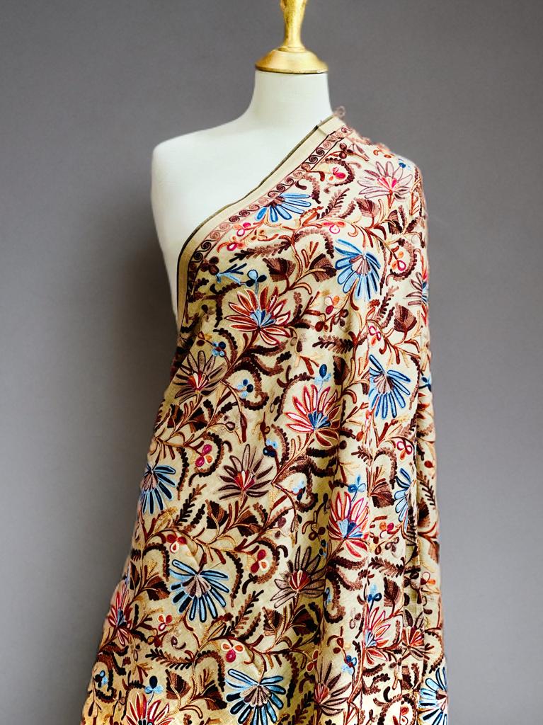 Full embroidery Kashamiri shawl