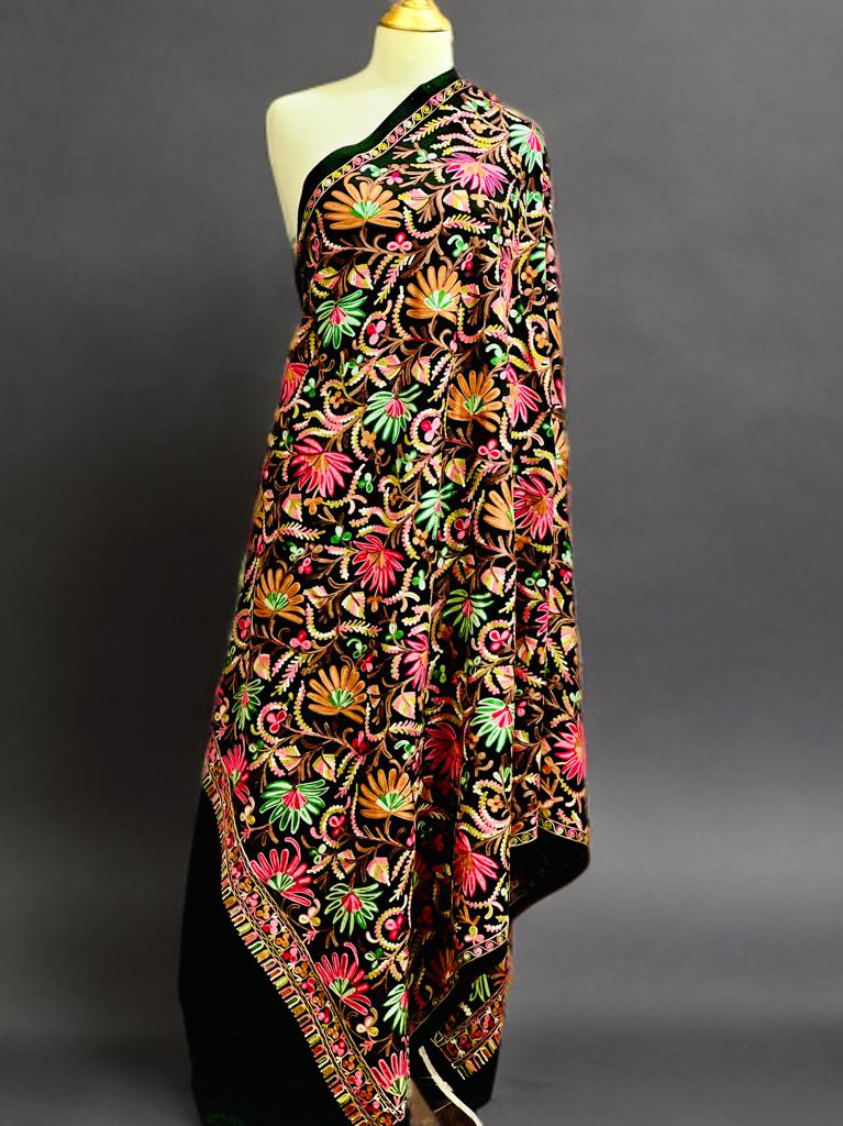 Full embroidery Kashamiri shawl