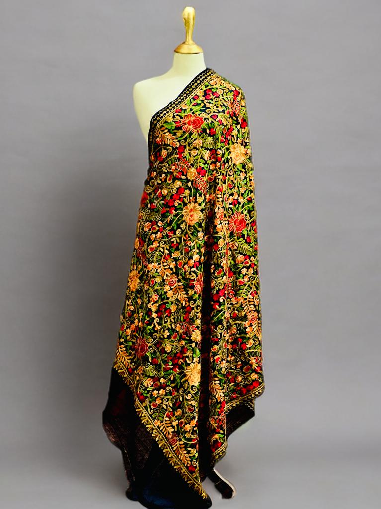 Full embroidery Kashamiri shawl