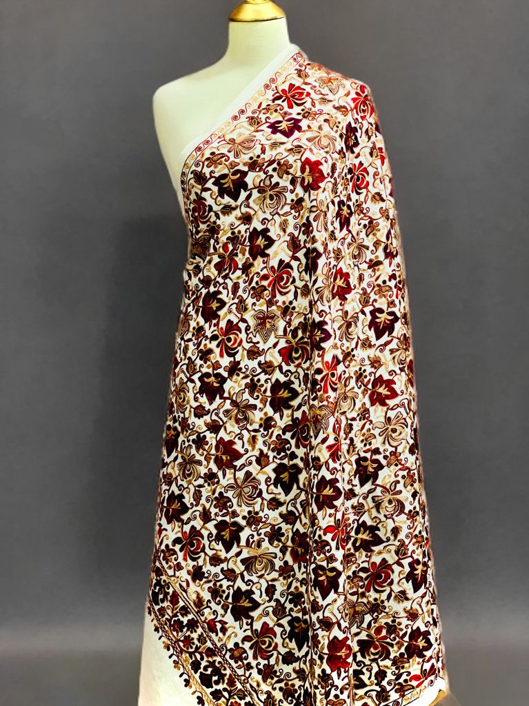 Full embroidery Kashamiri shawl