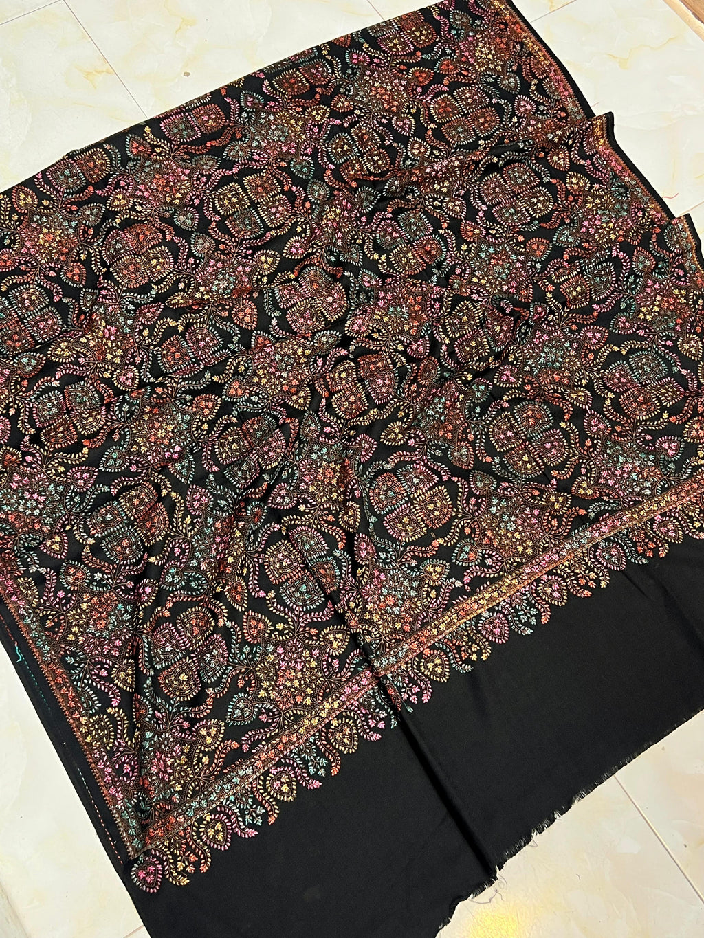 Hand Embroidered Kashmiri Shawl