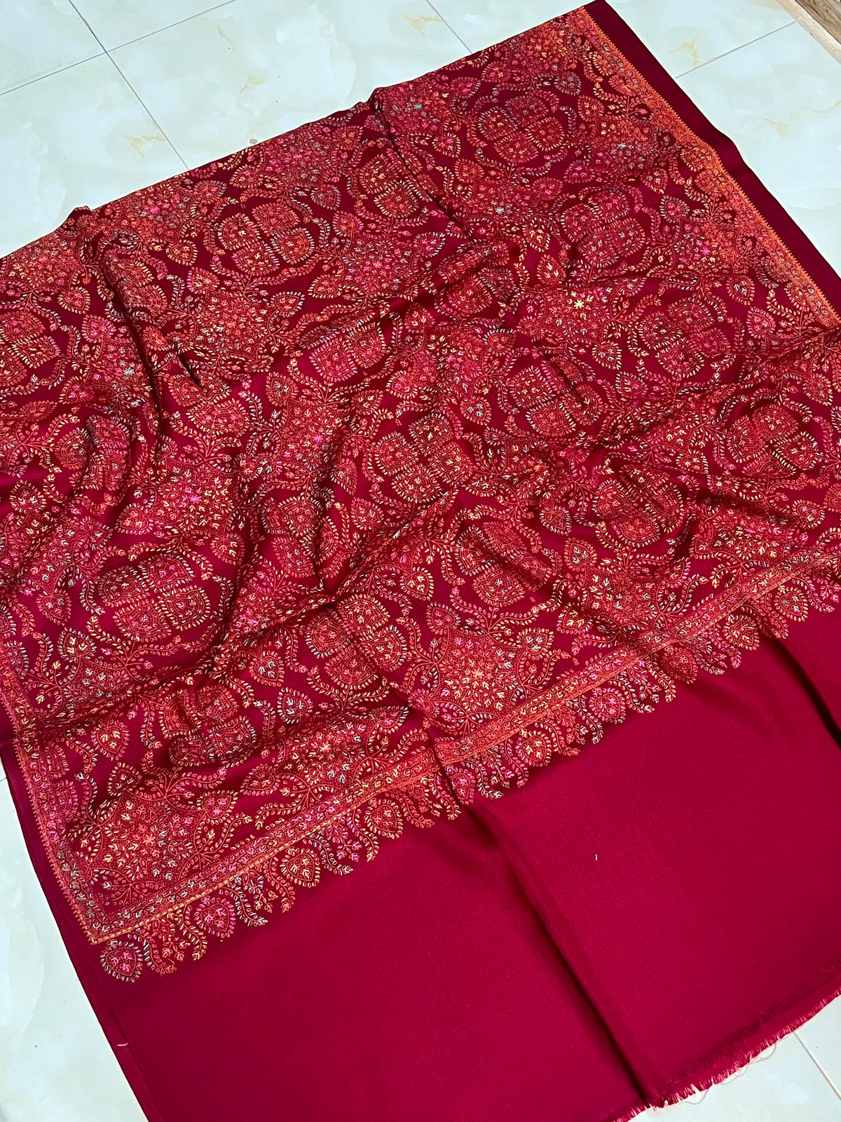 Hand Embroidered Kashmiri Shawl