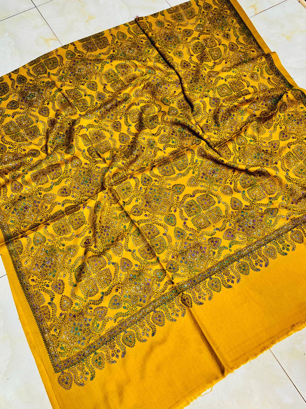 Hand Embroidered Kashmiri Shawl