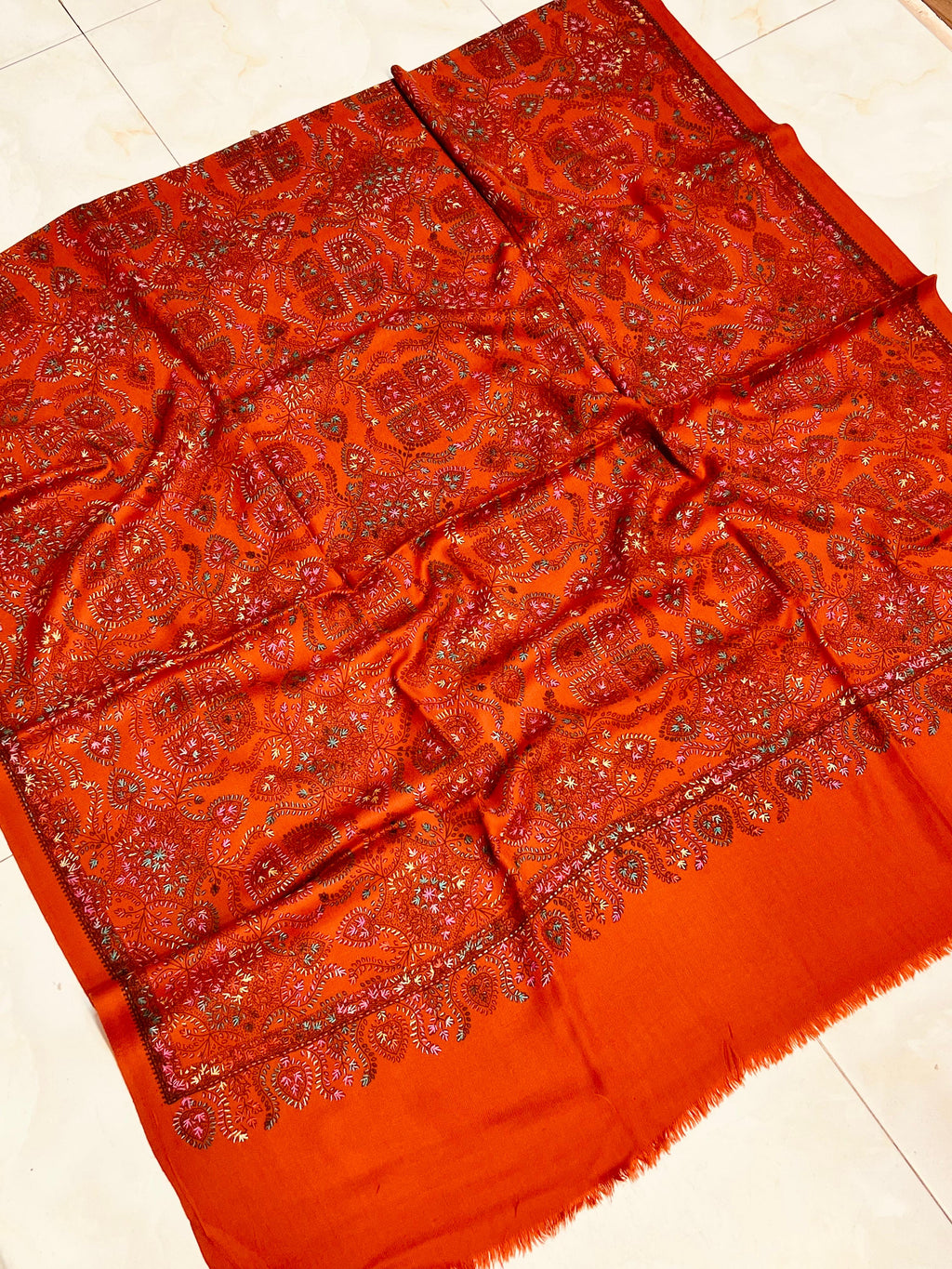 Hand Embroidered Kashmiri Shawl