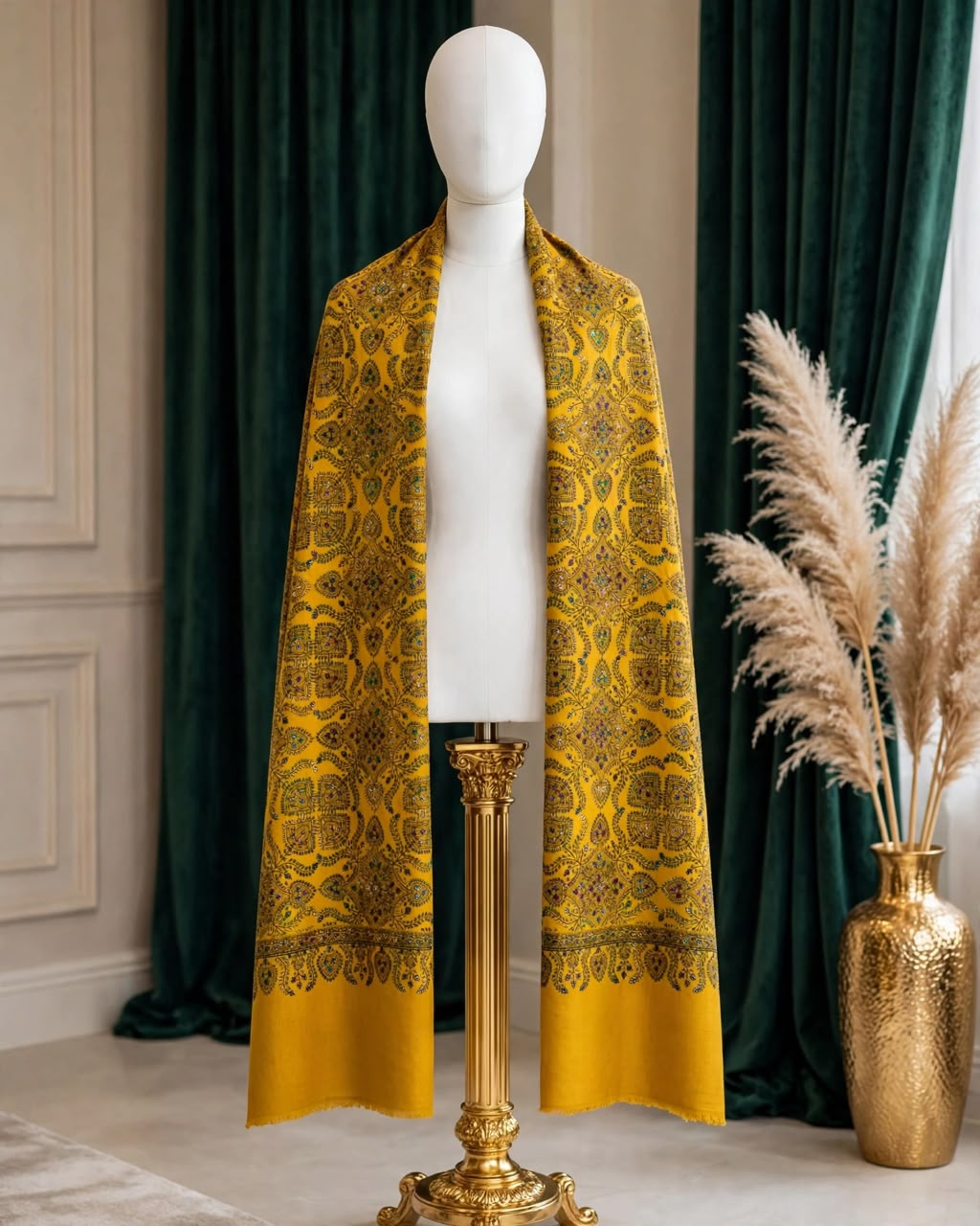 Hand Embroidered Kashmiri Shawl