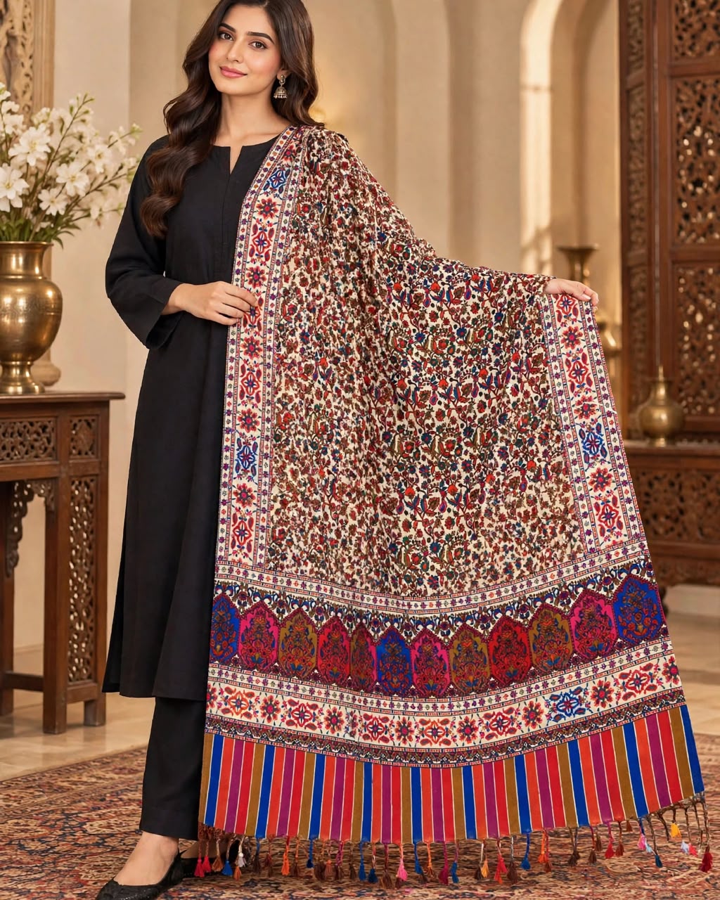 Qalamkar Printed Shawl