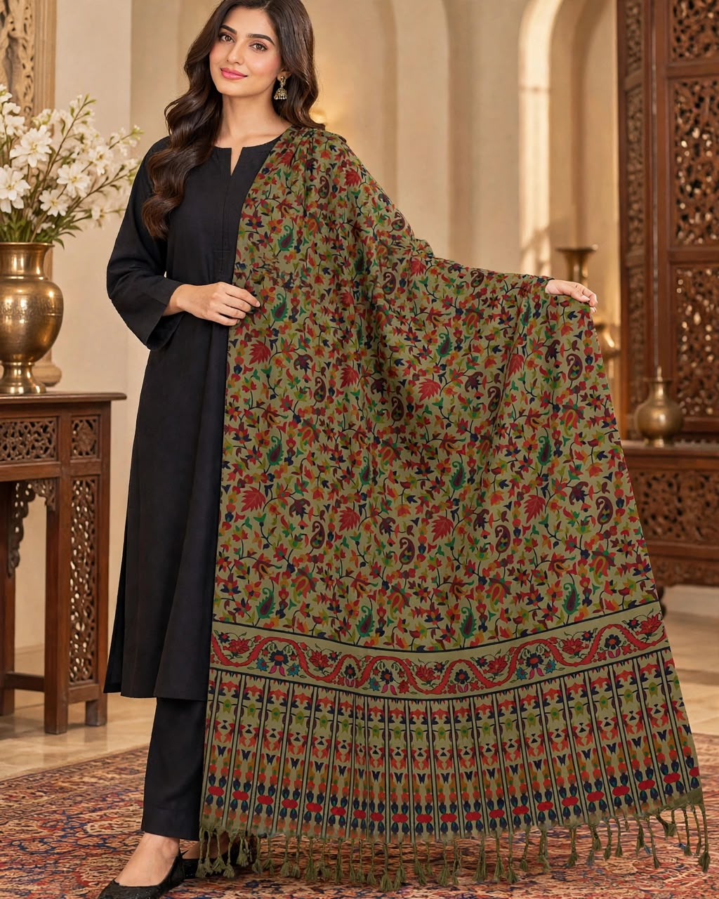 Qalamkar Printed Shawl