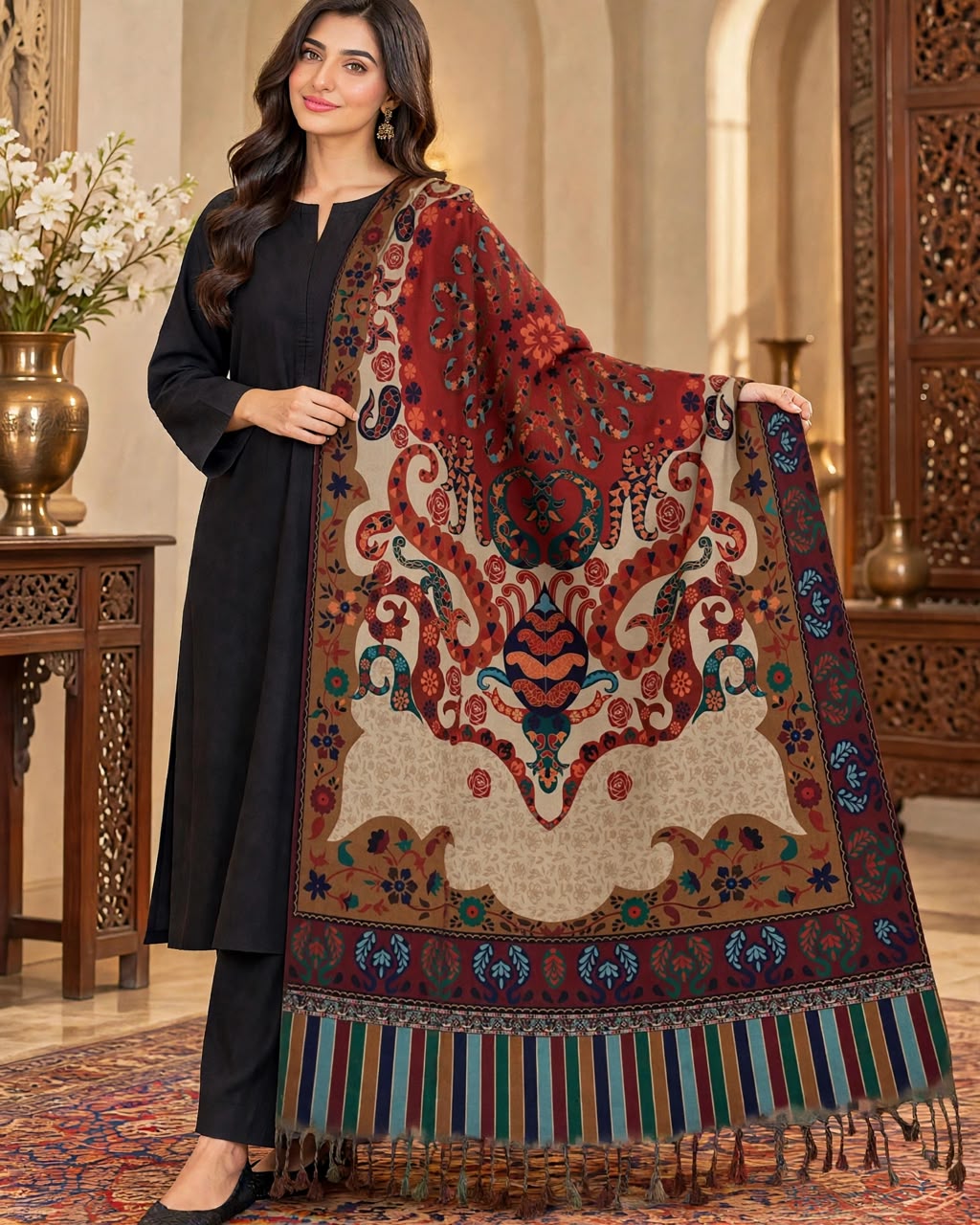 Qalamkar Printed Shawl