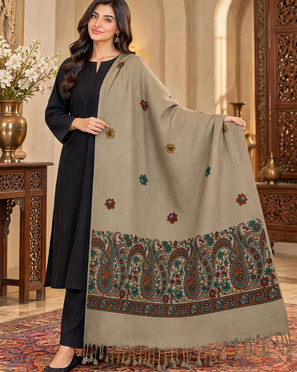 Qalamkar Printed Shawl