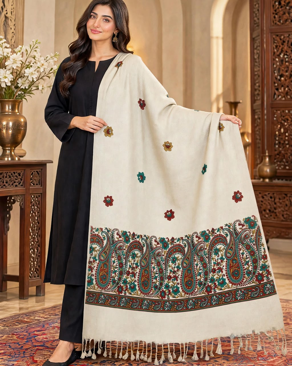 Qalamkar Printed Shawl
