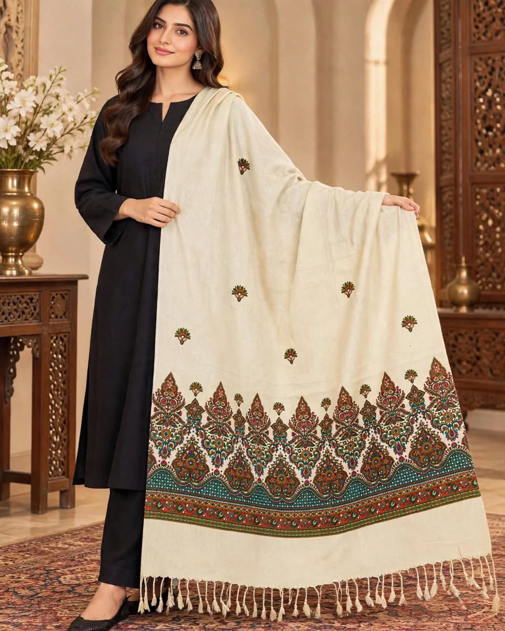 Qalamkar Printed Shawl