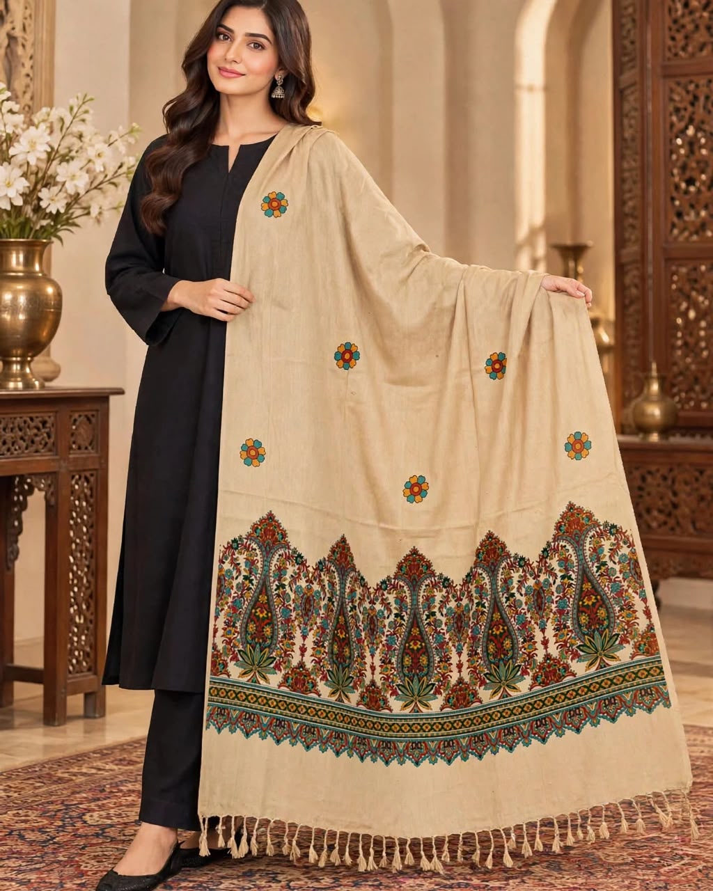 Qalamkar Printed Shawl