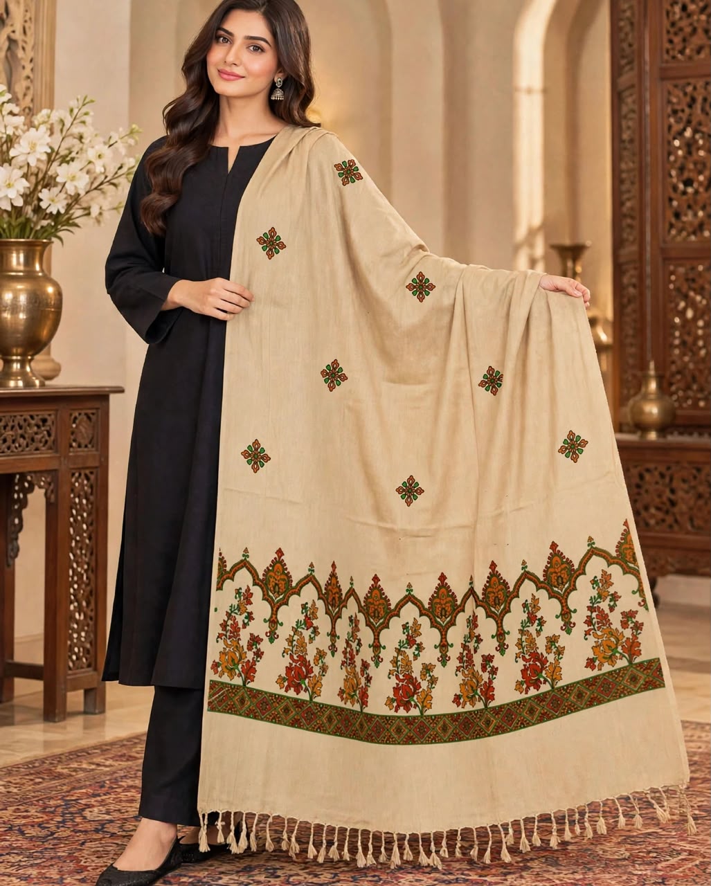 Qalamkar Printed Shawl