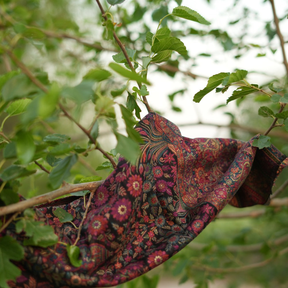 Gulbahar Floral Embroidery Shawl